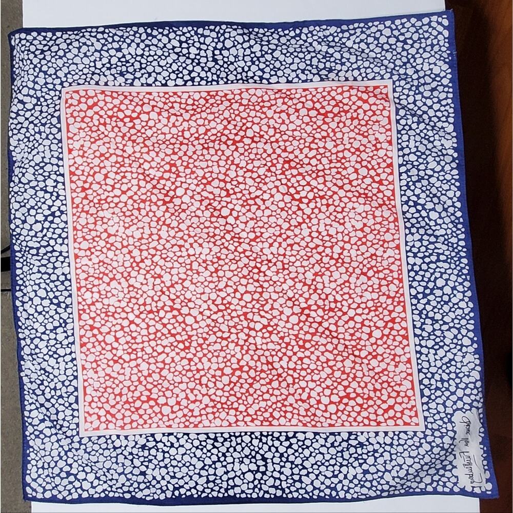 Vintage Diane Von Furstenberg Cotton Red, white and blue handkerchief - Picture 6 of 7